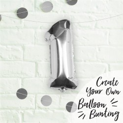Silver Foil Number 1 Balloon - Pick and Mix