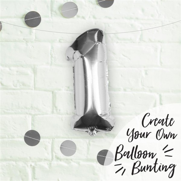 Silver Foil Number 1 Balloon - Pick and Mix