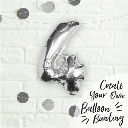 Silver Foil Number 4 Balloon - Pick and Mix