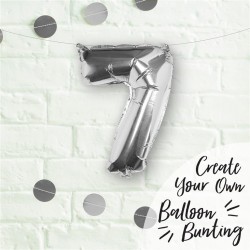 Silver Foil Number 7 Balloon - Pick and Mix