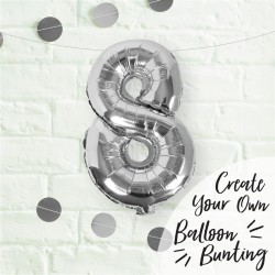 Silver Foil Number 8 Balloon - Pick and Mix