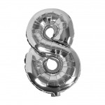Silver Foil Number 8 Balloon - Pick and Mix