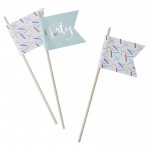 Gold Foiled and Sprinkles Party Flags - Pick and Mix
