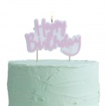 Pink Happy Birthday Candle - Pick and Mix