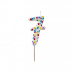Polka Dot Candle - Number 7 - Pick and Mix