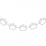 Silver Glitter Crown Bunting Decoration - Princess Party