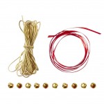 Festive Wrap Kit Including Bells - Red and Gold