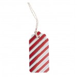 Gold Foiled Pin Stripe Gift Tags - Red and Gold