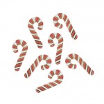 Gold Foiled Mini Candy Cane Confetti - Red and Gold
