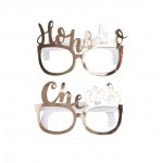 Gold Foiled Festive Funglasses - Red and Gold