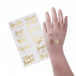 Gold Foiled Festive Tattoos - Red and Gold