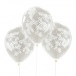 Snowflake Shaped Confetti Balloons - Rustic Christmas
