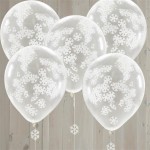 Snowflake Shaped Confetti Balloons - Rustic Christmas