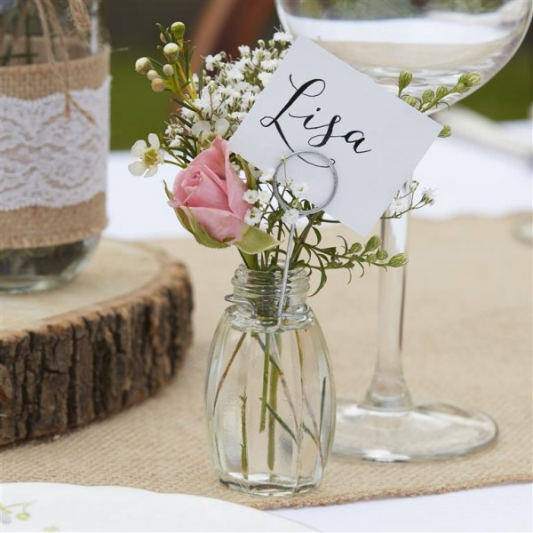 Glass Place Cards Holder 