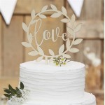 Cake Topper - Wooden Love
