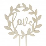 Cake Topper - Wooden Love