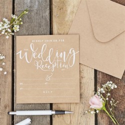 Kraft Wedding Reception Invitations