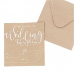 Kraft Wedding Reception Invitations