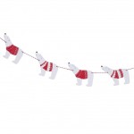 Festive Polar Bear Wooden Bunting - Santa & Friends