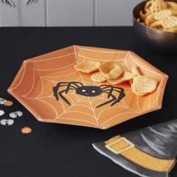Spooky Halloween Paper Plates - Spooky Spider