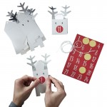 Silver Reindeer Advent Calendar Boxes - Silver Christmas Silver Reindeer Advent Calendar Boxes - Silver Christmas