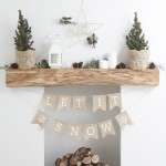 Hessian Let It Snow Bunting - Burlap - Rustic Christmas