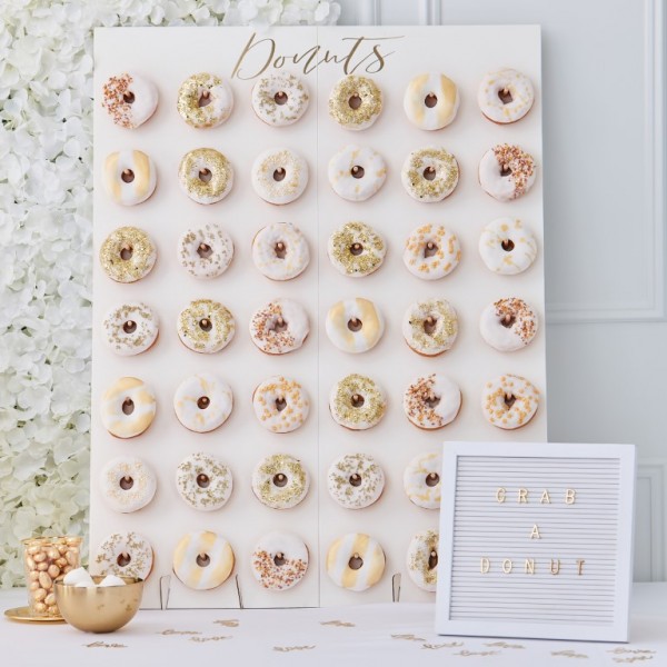 Gold Foiled Large Donut Wall