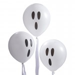 White Ghost Balloons with Streamers - Creep It Real