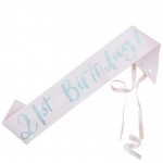 Iridescent Foiled 21st Birthday Sash