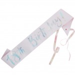 Iridescent Foiled 18th Birthday Sash
