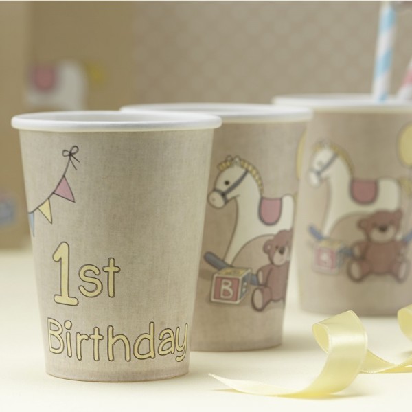 1st Birthday Paper Cups - Rock-A-Bye