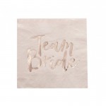 Pink & Rose Gold Hen Party Napkins - Team Bride