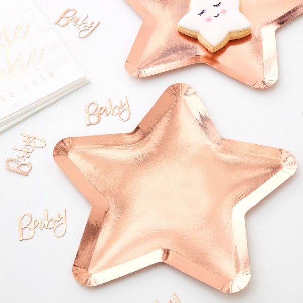 Rose Gold Star Plates - Twinkle Twinkle