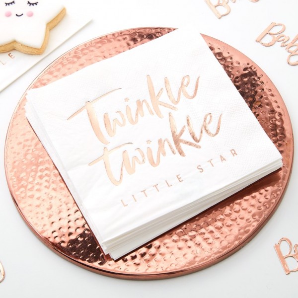 Rose Gold Foiled Twinkle Twinkle Napkins