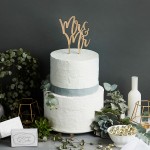 Mr & Mr Wooden Wedding Cake Topper