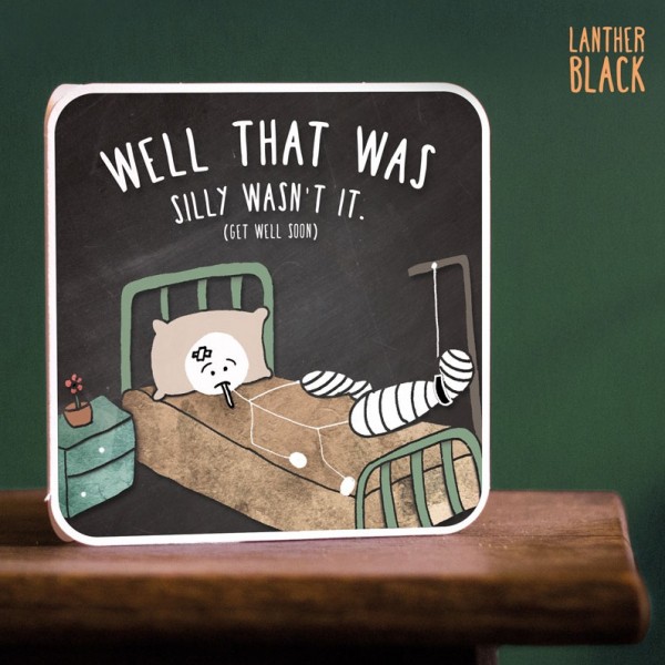 Well That Was Silly - Get Well Soon Card - Sad Stickman