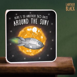 Around The Sun Birthday Card - Sad Stickman