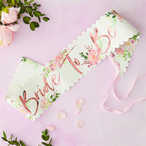 Floral Bride to Be Hen Party Sash - OurHooray