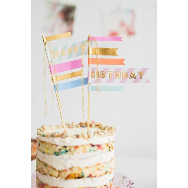 Toot Sweet Cake Flags
