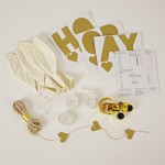 White Confetti Balloon Kit