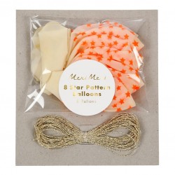 Neon Orange Star Balloons