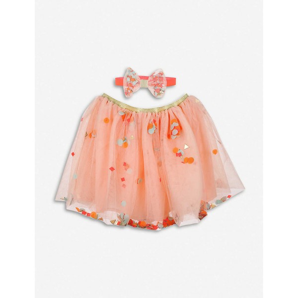 Pink Confetti Tutu and Headband Ages 3-6