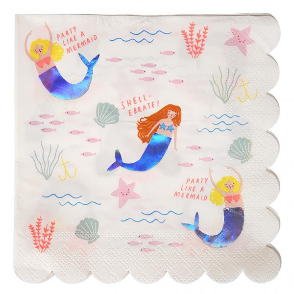 Let's Be Mermaids Large Napkins