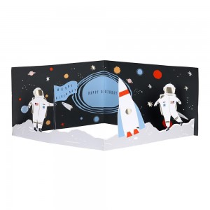 To The Moon Happy Birthday Concertina Card