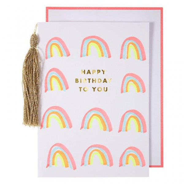 Rainbows & Tassel Birthday Card