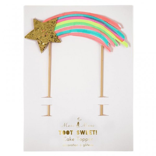 Shooting Star Cake Topper - Rainbows and Unicorns