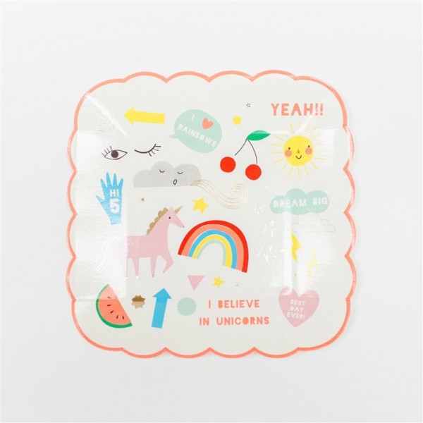 Rainbow and Unicorns Small Plates