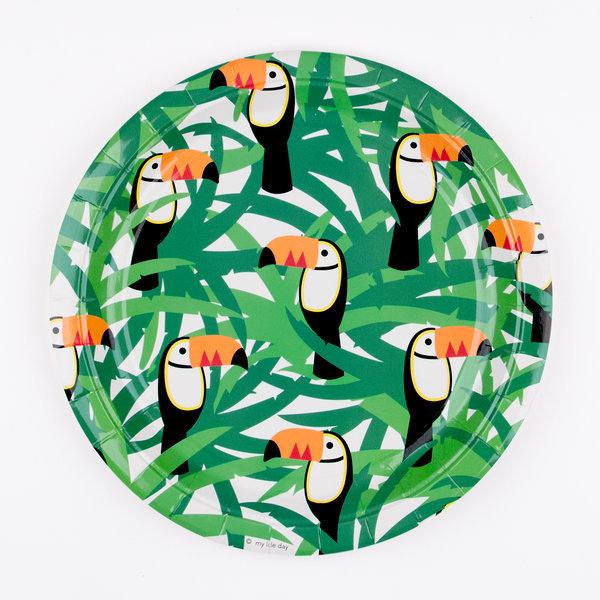 8 Paper Plates - Toucan