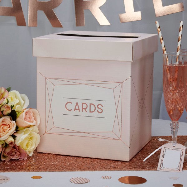 Geo Blush - Wedding Card Post Box Geo Blush - Wedding Card Post Box
