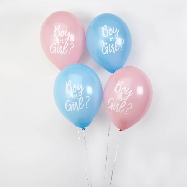 Gender Reveal Balloons - Boy or Girl? - 8 pack